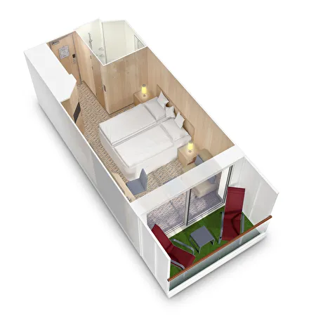 Balcony Cabin (Aft - Deck 9)