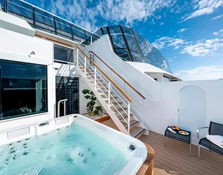 MSC Yacht Club Duplex Suite with with Whirlpool Bath