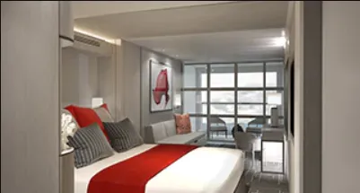Edge Stateroom with Infinite Veranda